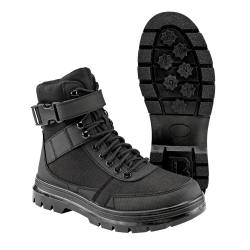 Chaussures tactiques Brandit Buckle 8 oeillets microfibre - Noir / 47 EU