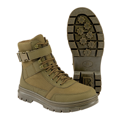 Chaussures tactiques Brandit Buckle 8 oeillets microfibre - Vert olive / 45 EU