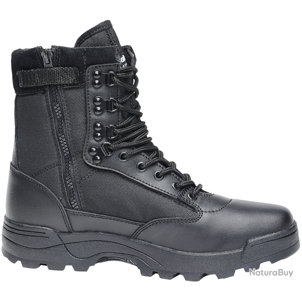 Chaussures tactiques Brandit cuir et nylon glissi�re lat�rale - Noir / 47 EU