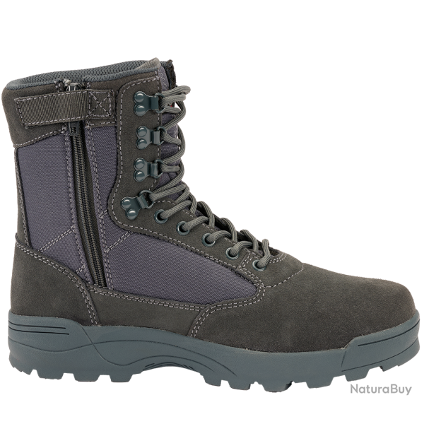 Chaussures tactiques Brandit cuir et nylon glissi�re lat�rale - Anthracite / 45 EU