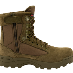 Chaussures tactiques Brandit cuir et nylon glissi&egrave;re lat&eacute;rale - Vert olive / 43 EU