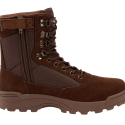 Chaussures tactiques Brandit cuir et nylon glissi&egrave;re lat&eacute;rale - Brun / 43 EU