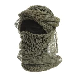 Ch&egrave;che filet Ares en r&eacute;sille polycoton, foulard et filet - Kaki