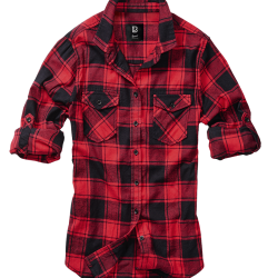 Chemise Brandit Amy coupe femme en flanelle de coton - Rouge / Noir / 2XL