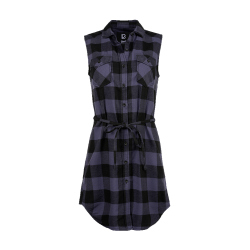 Chemise Brandit Gracey coupe femme &agrave; carreaux - Noir / Gris / M