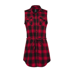 Chemise Brandit Gracey coupe femme &agrave; carreaux - Rouge / Noir / M