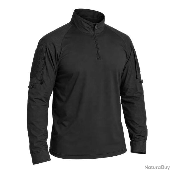 Chemise de combat OPEX UBAS col � glissi�re poches - Noir / S