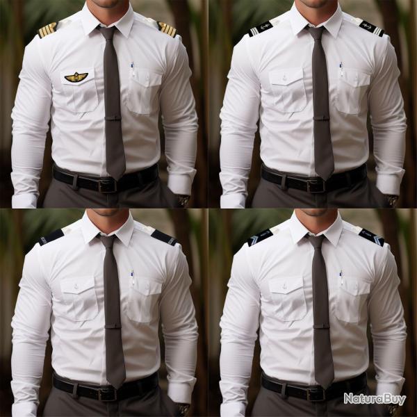 Chemise de service pilote manches longues polycoton 60/40 - Autre / L