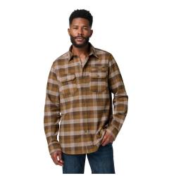 Chemise Lester Flannel 5.11 Tactical en coton &eacute;pais &agrave; patte - Dark Earth Check / XL