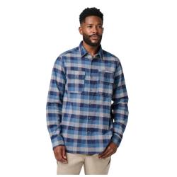 Chemise Lester Flannel 5.11 Tactical en coton &eacute;pais &agrave; patte - Diplomat Check / M