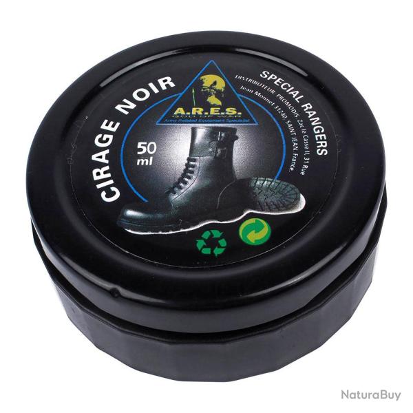 Cirage Ares en bo�te de 50 ml pour nourrir et raviver - Noir