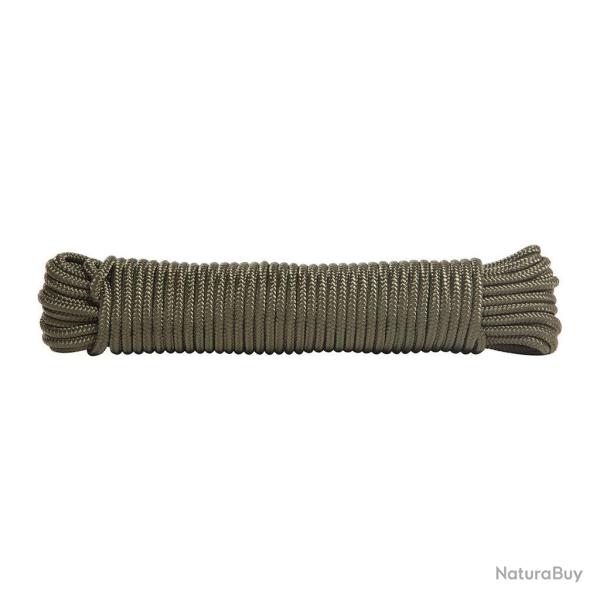 Corde commando Ares 100% nylon longueur 15 m�tres pour bivouac - Vert / 9MM