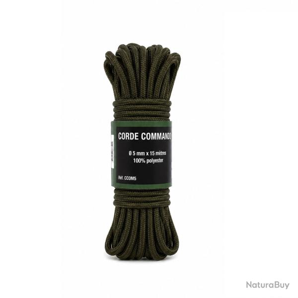 Corde commando OPEX polyester 15 m diam�tre 5 mm - Vert