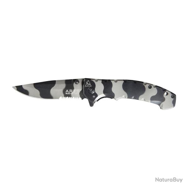 Couteau pliant Ares Black Bee manche aluminium - Noir