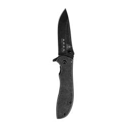 Couteau pliant Ares Gun Steel manche m&eacute;tal 19 cm d&eacute;pli&eacute; clip - Autre