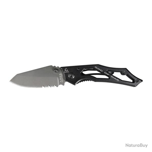 Couteau pliant Ares Mini Dague Black Series manche m�tal - Noir