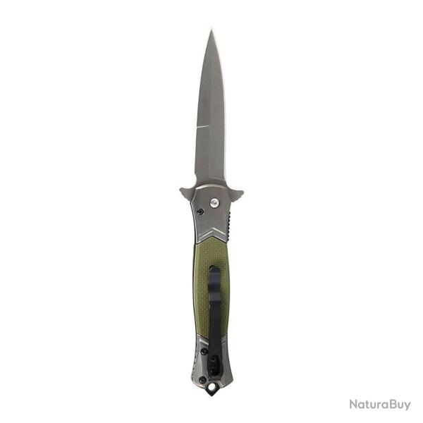 Couteau pliant Ares SAS-Force lame 9 cm � ouverture assist�e - Kaki