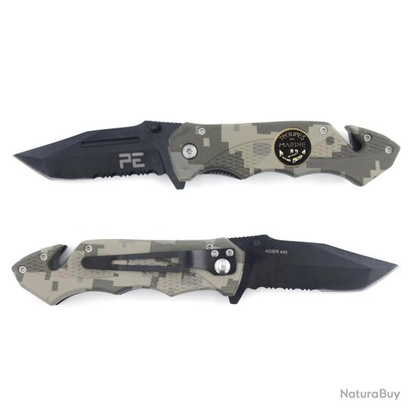 Couteau pliant OPEX Survival Troupes de Marine - Camouflage