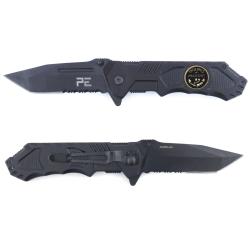 Couteau pliant OPEX Survival Troupes de Marine - Noir