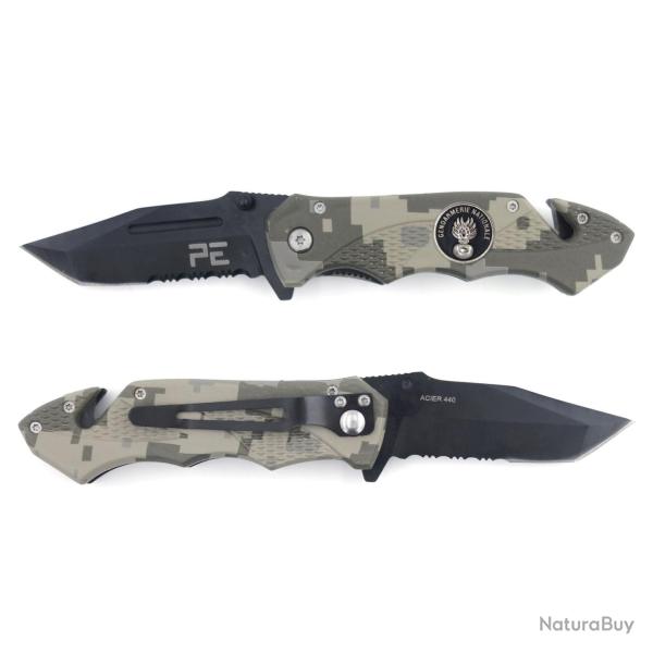 Couteau pliant Patrol Equipement Survival Gendarmerie - Camouflage / GD D�PARTEMENTALE