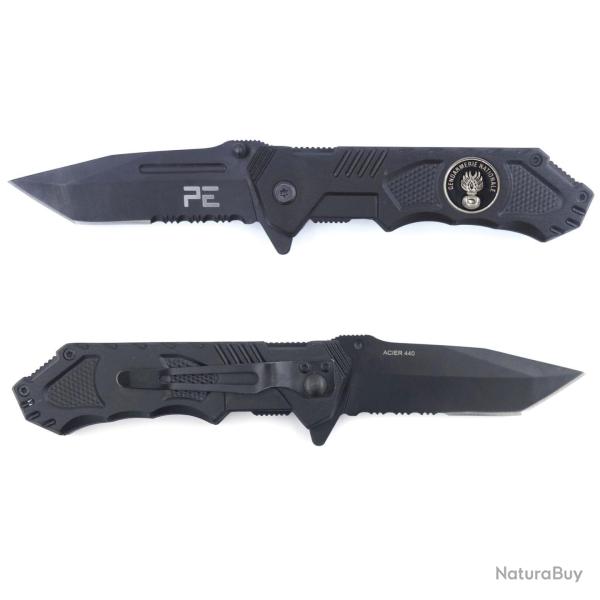 Couteau pliant Patrol Equipement Survival Gendarmerie - Noir / GM MOBILE