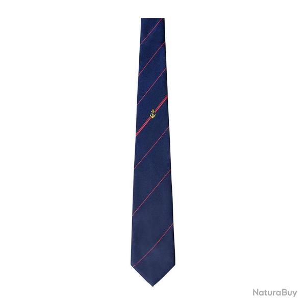Cravate de tradition Ares des troupes de marine � liserets - Bleu TDM