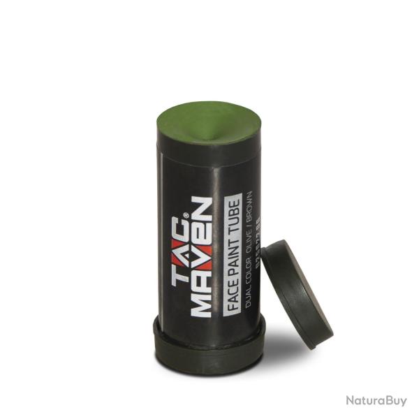 Cr�me de camouflage Tac Maven stick deux teintes mat r�sistant - Vert olive / Taille unique