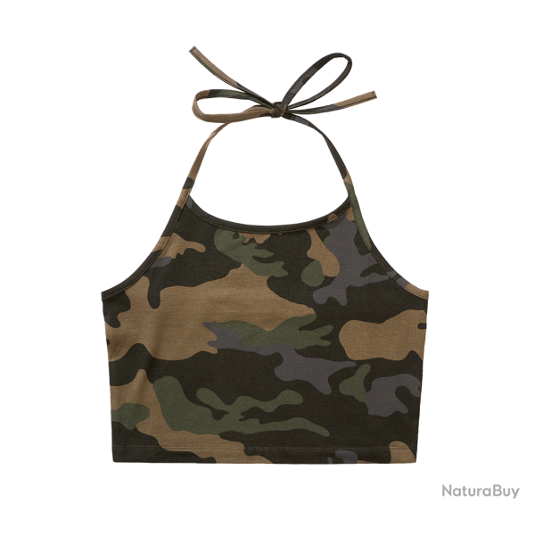 D�bardeur Brandit coupe femme en jersey simple bretelles - Dark Camo / XL