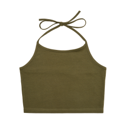 D&eacute;bardeur Brandit coupe femme en jersey simple bretelles - Vert olive / 2XL