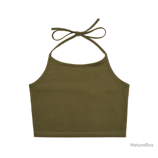D�bardeur Brandit coupe femme en jersey simple bretelles - Vert olive / 2XL