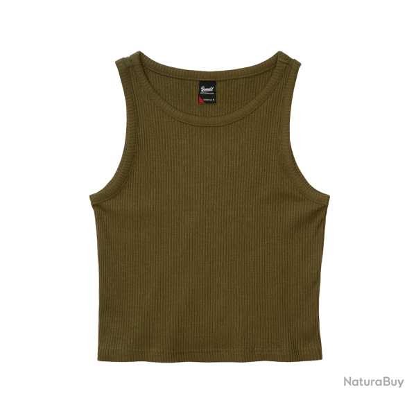 D�bardeur Brandit Ela coupe femme en maille c�tel�e - Vert olive / XL