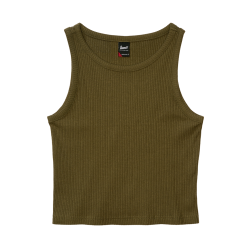 D&eacute;bardeur Brandit Ela coupe femme en maille c&ocirc;tel&eacute;e - Vert olive / 3XL