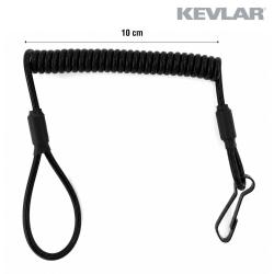 Dragonne d'arme de poing &agrave; c&acirc;ble en Kevlar masse de 20 g - Noir