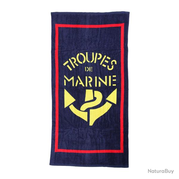 Drap de bain Ares troupes de marine 160 � 80 cm, velours - Bleu TDM