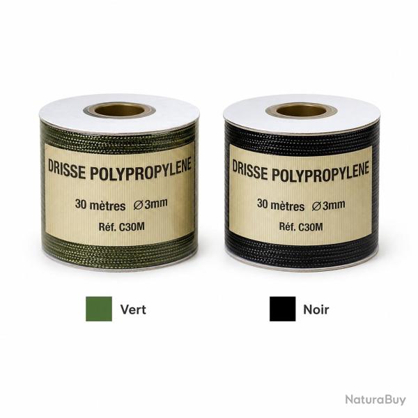 Drisse polypropyl�ne OPEX 3 mm x 30 m pour bivouac, haubanage - Vert