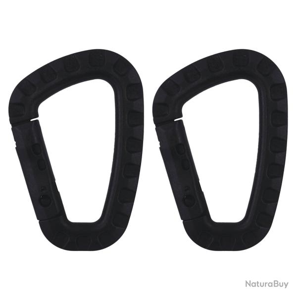 Duo de mousquetons OPEX en polym�re 85 x 56 mm pour accrochage - Noir