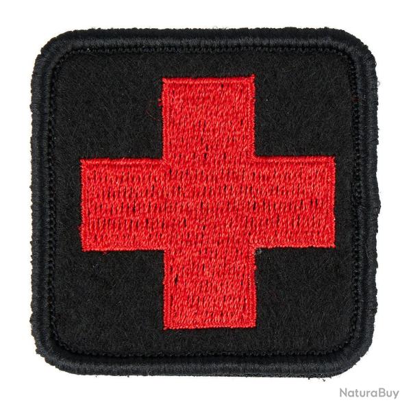 �cusson brod� Ares � croix m�dicale haute visibilit� 5 x 5 cm - Rouge