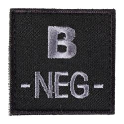 &Eacute;cusson de groupe sanguin B n&eacute;gatif Ares brod&eacute; - Noir