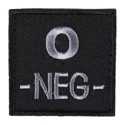 &Eacute;cusson de groupe sanguin O n&eacute;gatif Ares brod&eacute; &agrave; dos - Noir