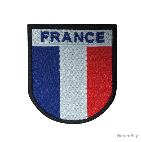 �cusson drapeau France brod� � contour contrast� 75 x 65 mm - Autre