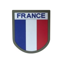 &Eacute;cusson drapeau France en silicone 75 x 65 mm &agrave; dos - Autre