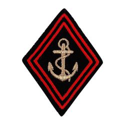 &Eacute;cusson losange dor&eacute; des troupes de marine Ares &agrave; dos - Bleu TDM