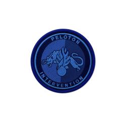 &Eacute;cusson Patrol Equipement Peloton d'intervention rond 8 cm - Bleu / Brode Basse Visibilite