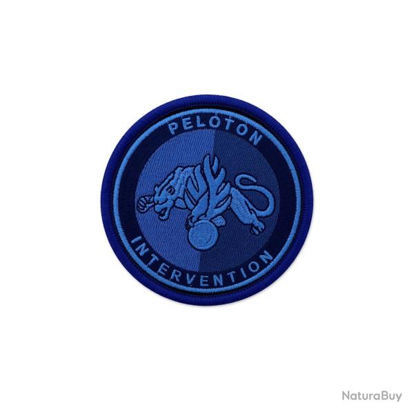 �cusson Patrol Equipement Peloton d'intervention rond 8 cm - Bleu / Brode Basse Visibilite