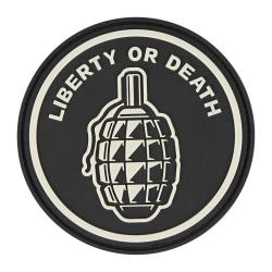 &Eacute;cusson rond Ares Liberty or Death en PVC souple 8 cm &agrave; dos - Autre