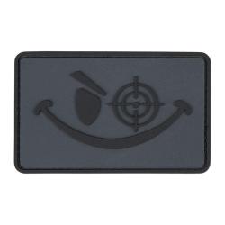 &Eacute;cusson rond Ares Smiley basse visibilit&eacute; en PVC souple &agrave; dos - Autre
