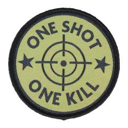 &Eacute;cusson rond tiss&eacute; Ares One Shot One Kill 8 cm - Autre