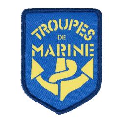 &Eacute;cusson tiss&eacute; Ares des troupes de marine &agrave; dos auto-agrippant - Bleu marine