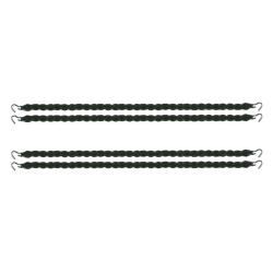 &Eacute;lastiques de bas de pantalon paires pour serrage de treillis, lot de 2 - Noir
