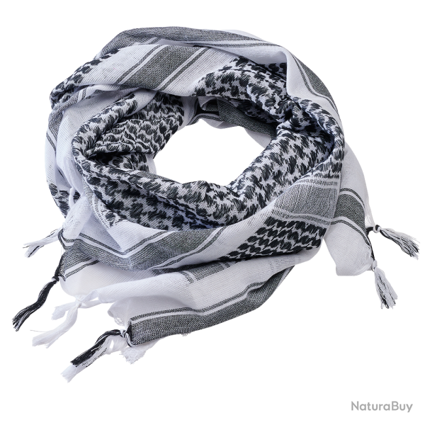 Foulard Brandit Shemagh - Blanc / Noir